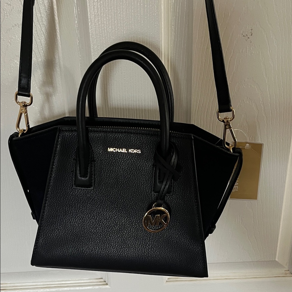 Michael Kors Black Satchel with Gold Accents - Picture 5 of 8